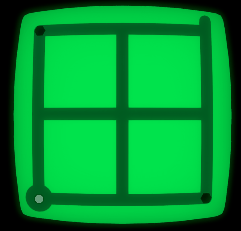 Gif de um puzzle do jogo the witness sendo resolvido